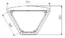 [SOLOTR4P21T0BK1003] TABLE SOLO TRAPEZE 4 PIEDS (Jaune, Blanc Kaolin, Stratifié chants ABS, Crèche (21 cm-40 cm)).webp