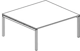Table de réunion carrée CONNEX