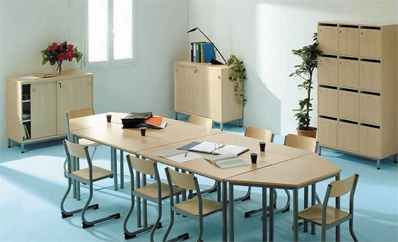 TABLES BERMUDES carré/rectangulaire primaire STRATIFIEE CHANT ABS