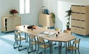 TABLES BERMUDES carré/rectangulaire primaire STRATIFIEE CHANT ABS