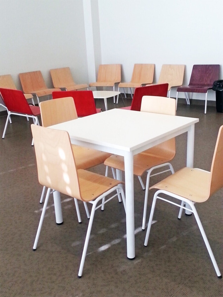 ARTENSE-TAFEL, vierkant, 80 cm, laminaat met omgespoten rand