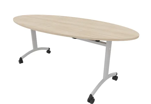 TABLE FT12 plateau stratifié chants ABS elliptique 
