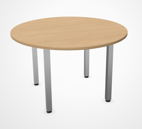 TABLE DE REUNION TRIO ronde 4 pieds