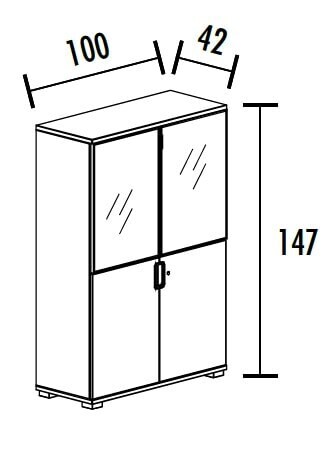 ARMOIRE TAK avec portes mixtes