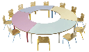 TABLE QUART ROND