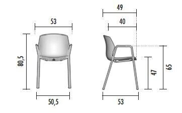 CHAISE NO-PRILL 4 pieds
