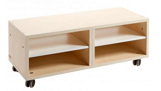 MEUBLE 2 ETAGERES SUR ROULETTES
