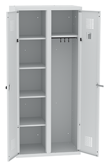 ARMOIRE VESTIAIRE avec cloison médiane 180x80x50 7035