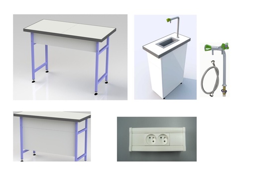 [LABOHAUTELEVES] ENSEMBLE LABORATOIRE TABLE HAUTE ELEVES