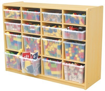 [ARM4C-EB] Armoire à cases 4 colonnes L132.2 X l48 x H105.4 cm erable blanc