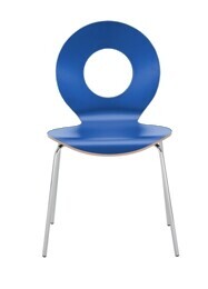 CHAISE MACARON 4 pieds métalliques
