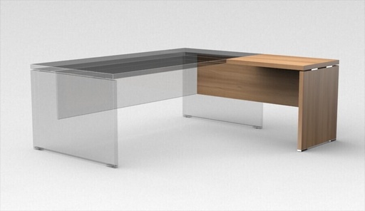 RETOUR POUR BUREAU TAK PROF. 80cm avec voile de fond