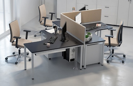 BUREAU TRIO compact symétrique droite