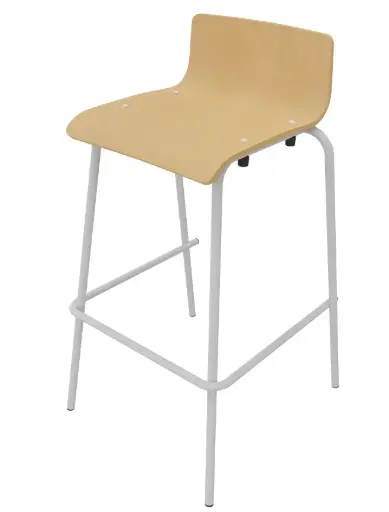[SAXHNV] TABOURET HAUT SAX hêtre naturel vernis