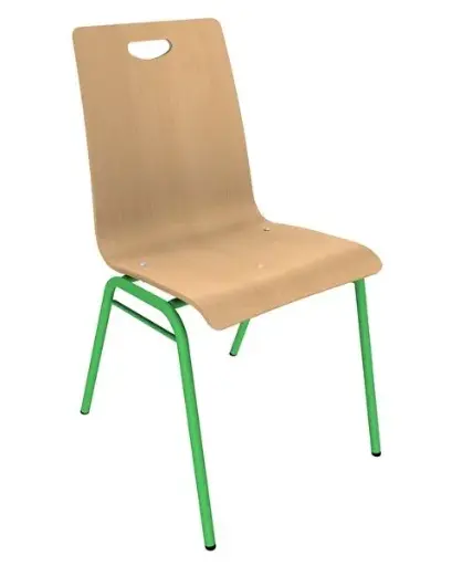 [COL2204] CHAISE ALIX HETRE NATUREL VERNIS