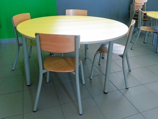 [ARTROND160MELABS] TABLE ARTENSE RONDE 160 MELAMINE ABS