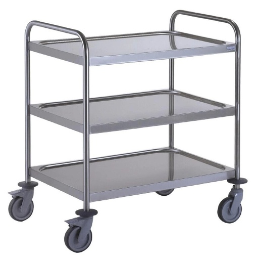 [CHARIOTTOURNUS] CHARIOT DE SERVICE 3 PLATEAUX INOX VOGUE