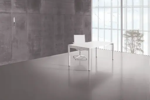 BUREAU CONNEX à hauteur fixe pieds en U inversé largeur 80cm