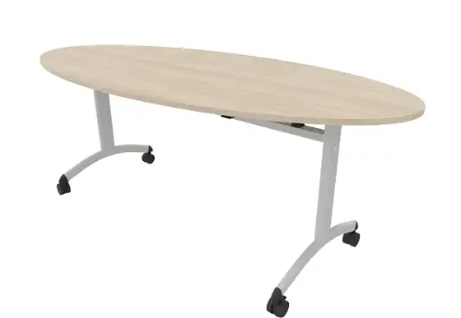 [FT1221E] FT12 tafel met laminaatblad en ABS-randen, elliptisch