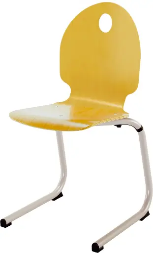 [COL5039] CHAISE IZOALU BOIS VERNIS NATUREL MATERNELLE 